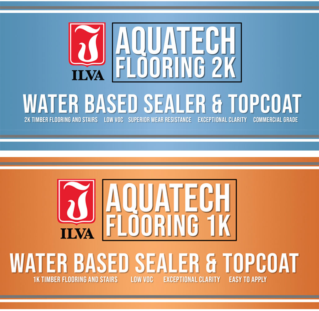 An image of ILVA Aquatech flooring range, featuring 1K and 2K coatings. The coatings are formulated to provide durable and long-lasting finishes for high-traffic areas. The 1K coating is a single-component waterborne system that is easy to apply and dries quickly, while the 2K coating is a two-component system that provides superior durability and chemical resistance. Both coatings are available in a range of colors and finishes, providing a versatile and reliable solution for flooring applications