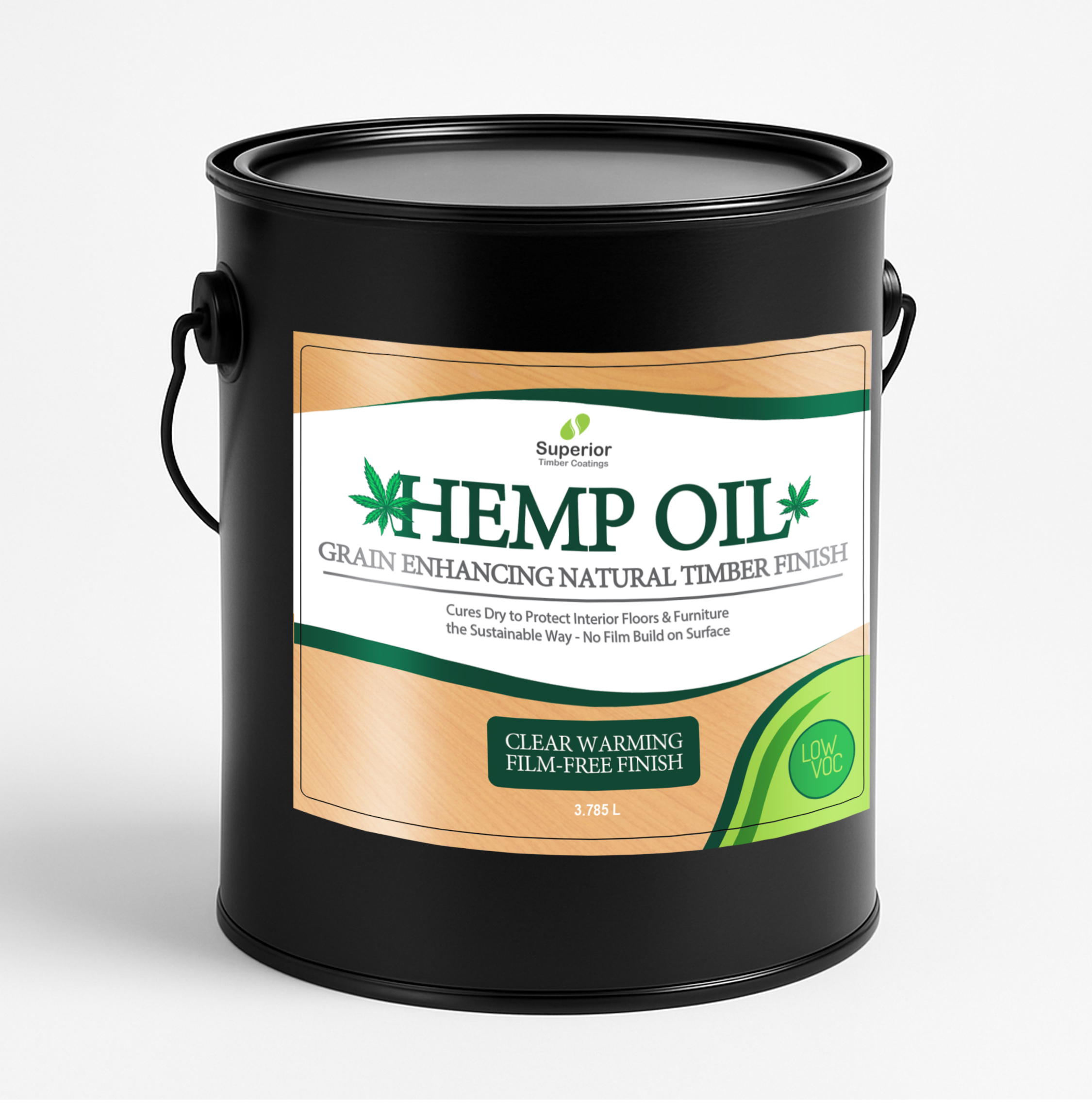Hemp Oil for Indoor Solid Timber Furniture 3.785 Ltr