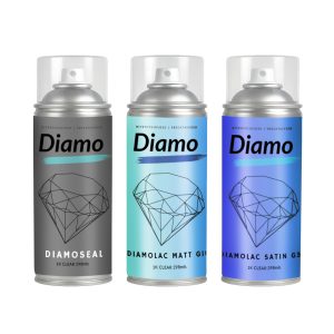 Diamloac and Diamoseal spray cans 1k for timber precat nitro cellulose